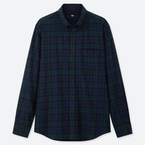 2/$50 ✨ Uniqlo Green and Navy Plaid Shirt